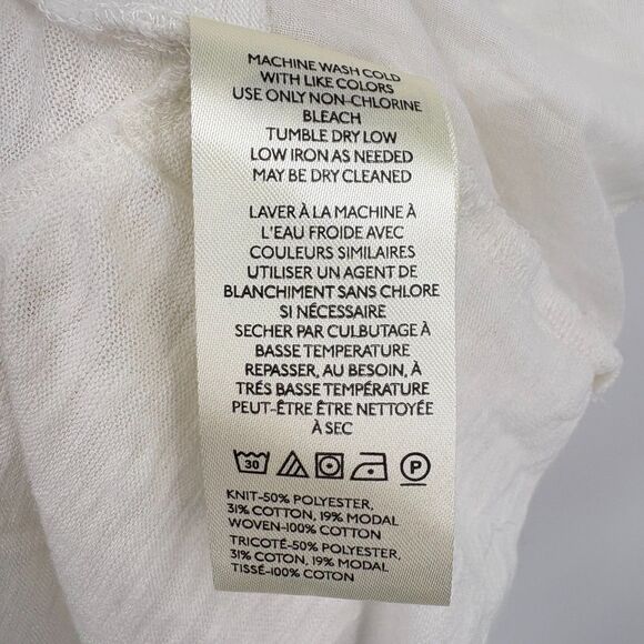 NWOT Free People Claire Tee White Ruffled Sleeveless Top, Sz Med, Boho Layered - Picture 12 of 13